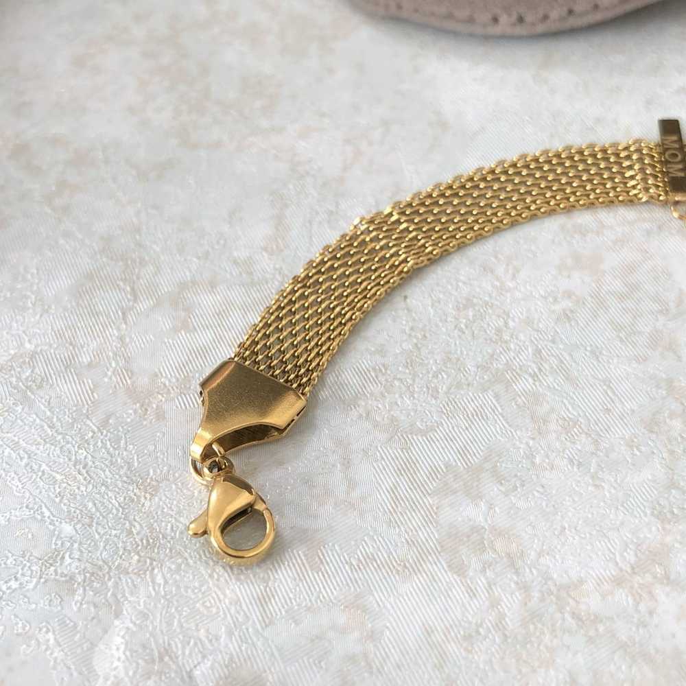 18K Real Yellow Gold Bracelet - image 5