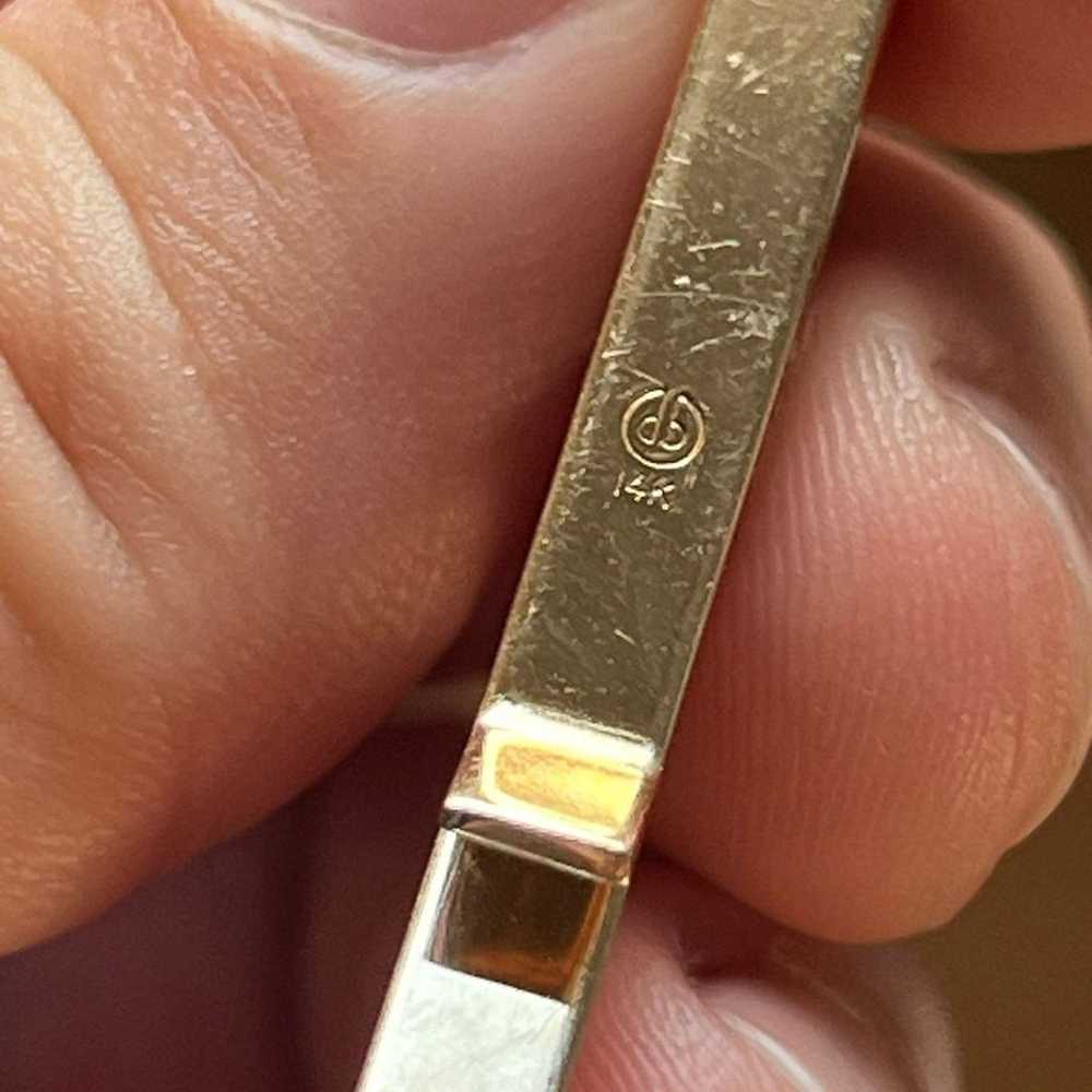 14k gold Dolan Bullok Tie Pin - image 3