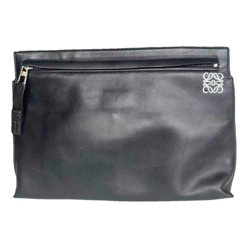 Loewe T Pouch leather clutch bag - image 1