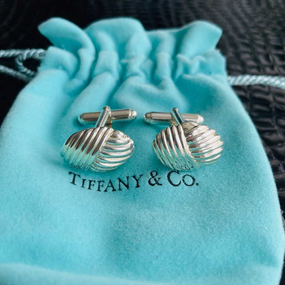 Tiffany &Co Sea Shell Sterling Cufflinks - image 1