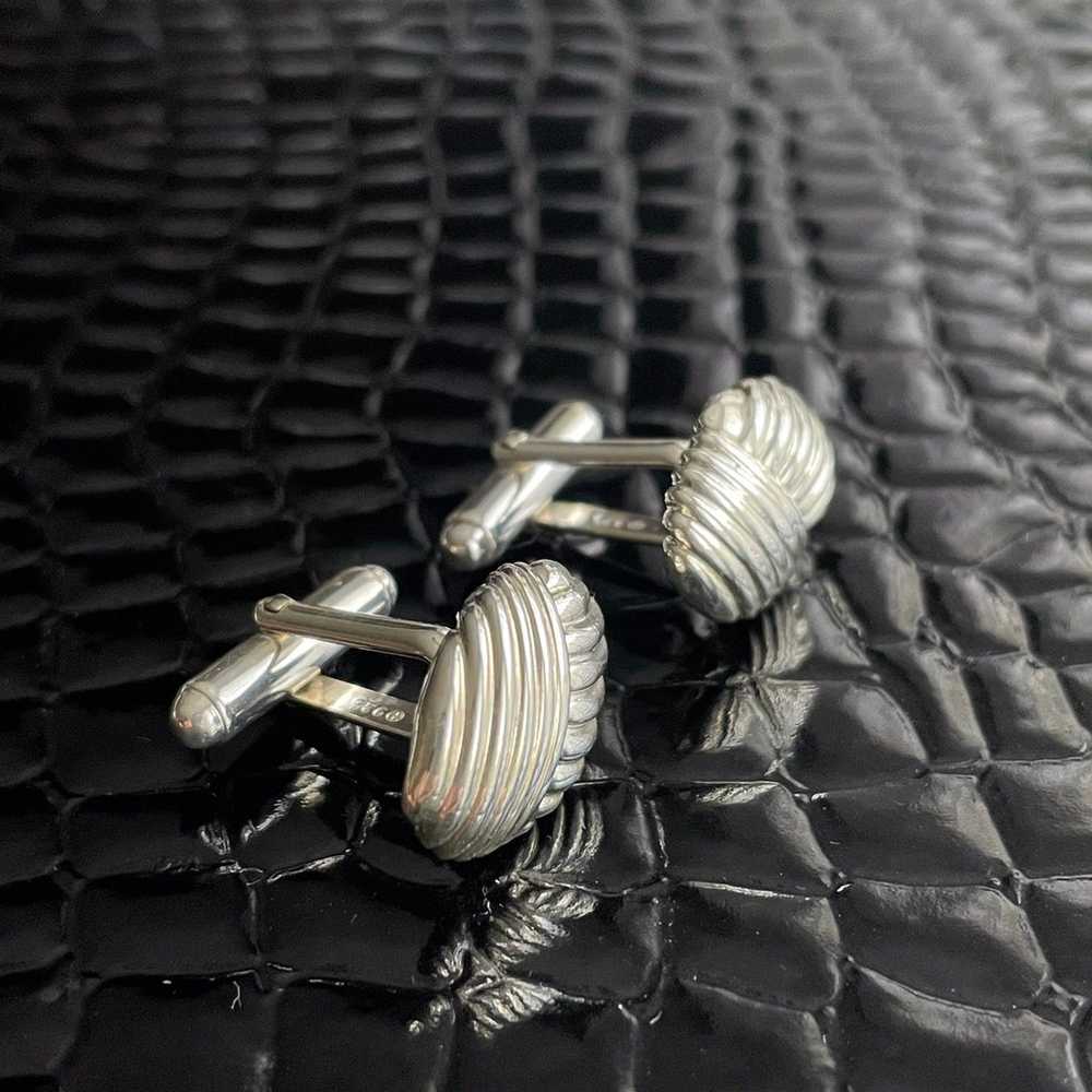 Tiffany &Co Sea Shell Sterling Cufflinks - image 4