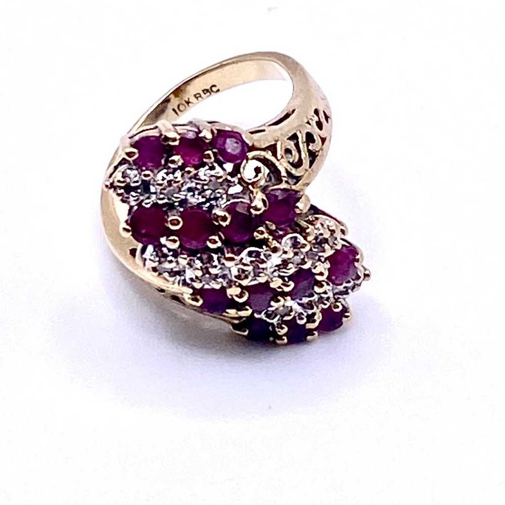 2 carat diamond rings and ruby natural gold 10k s… - image 10