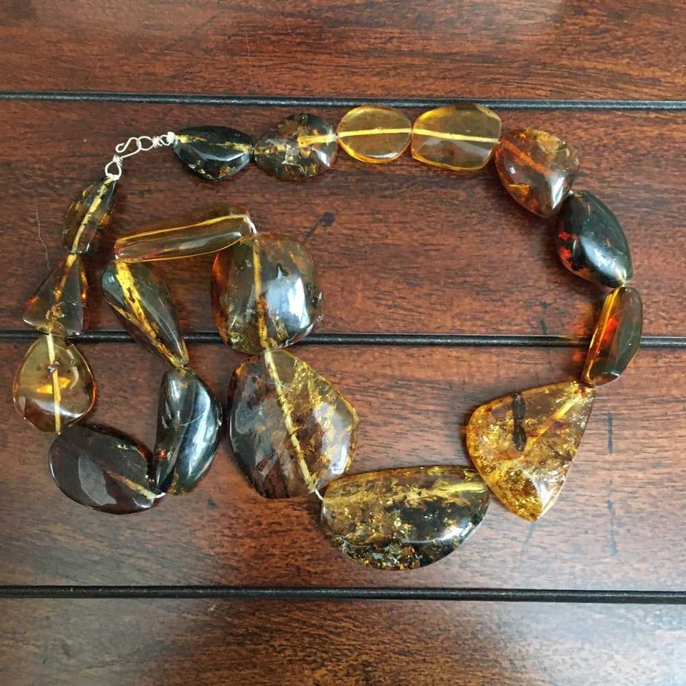 Natural Mexican amber chunky necklace - image 6