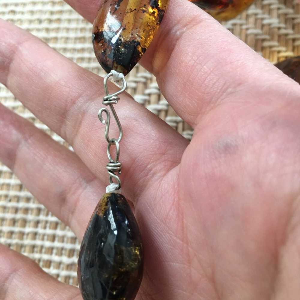 Natural Mexican amber chunky necklace - image 9