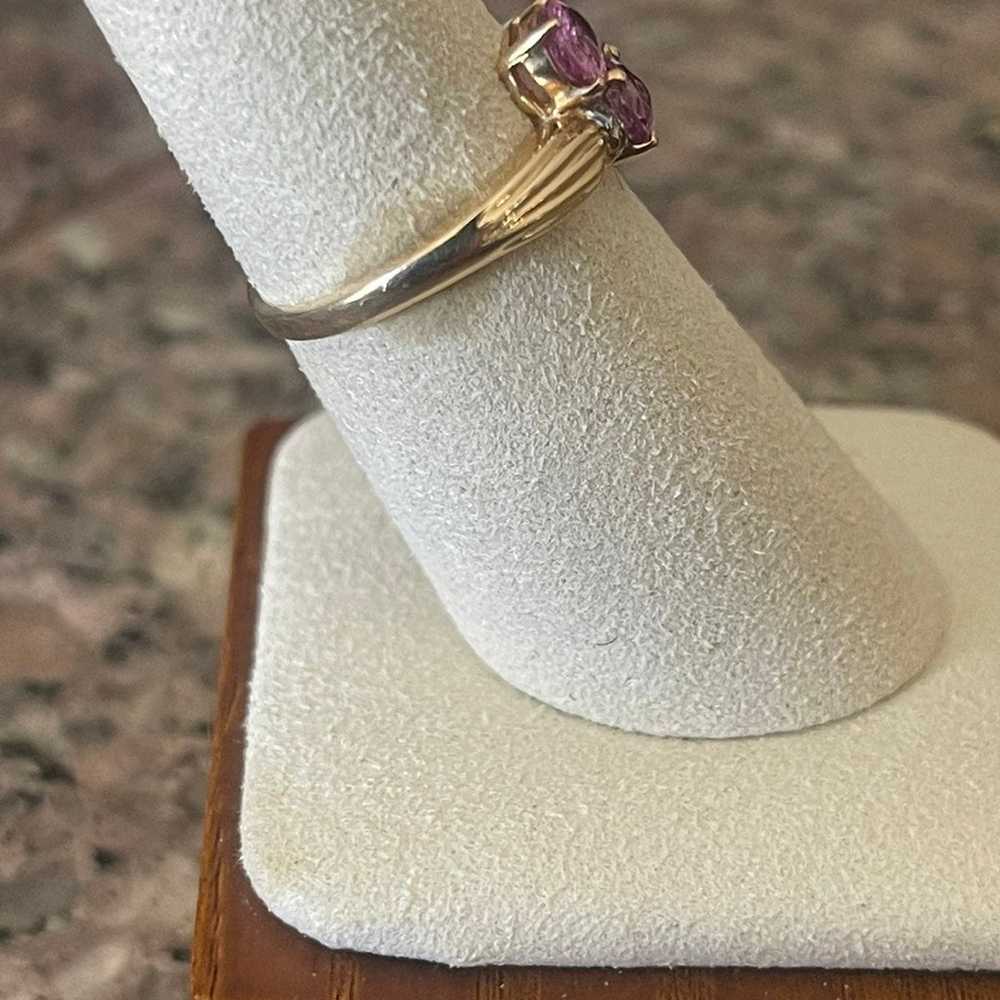 14k yellow gold & vintage african pink sapphire r… - image 4