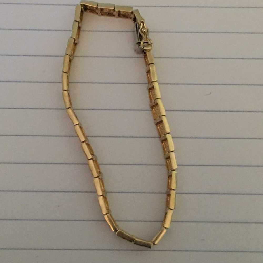 14 KT Solid Gold Bracelet - Vintage - image 2