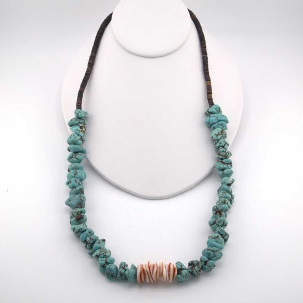 Authentic Vintage Native American Turquoise Neckl… - image 2