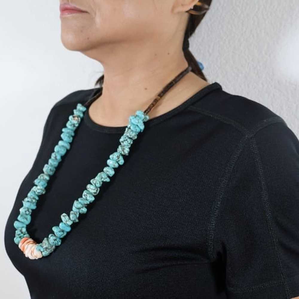 Authentic Vintage Native American Turquoise Neckl… - image 3