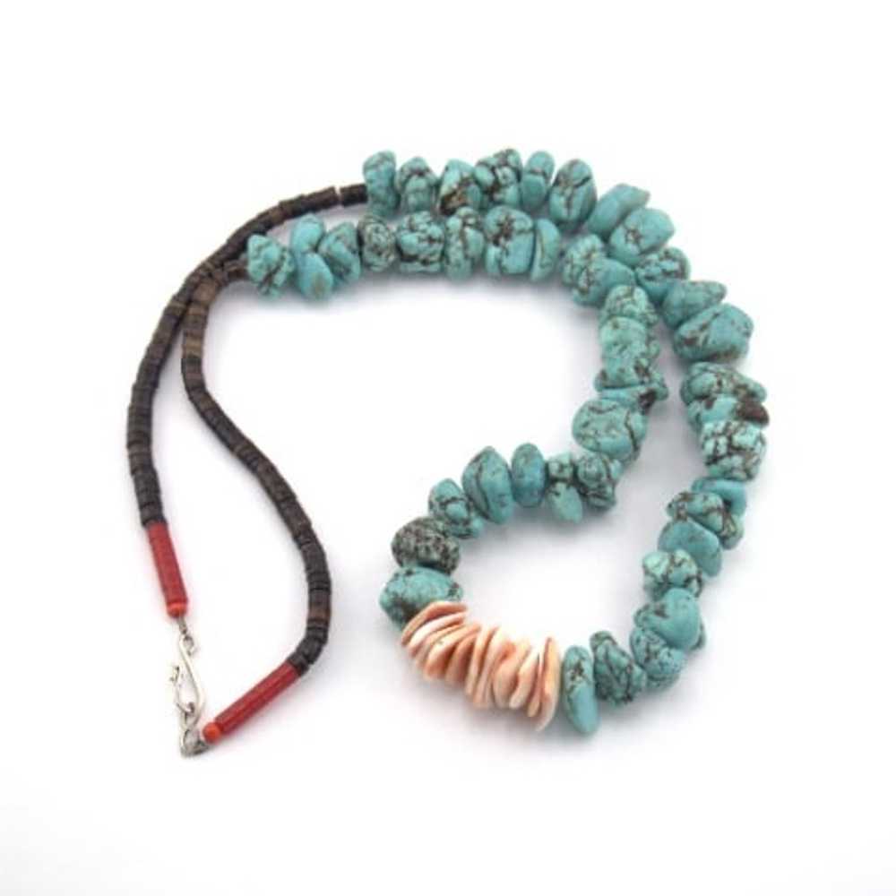 Authentic Vintage Native American Turquoise Neckl… - image 4