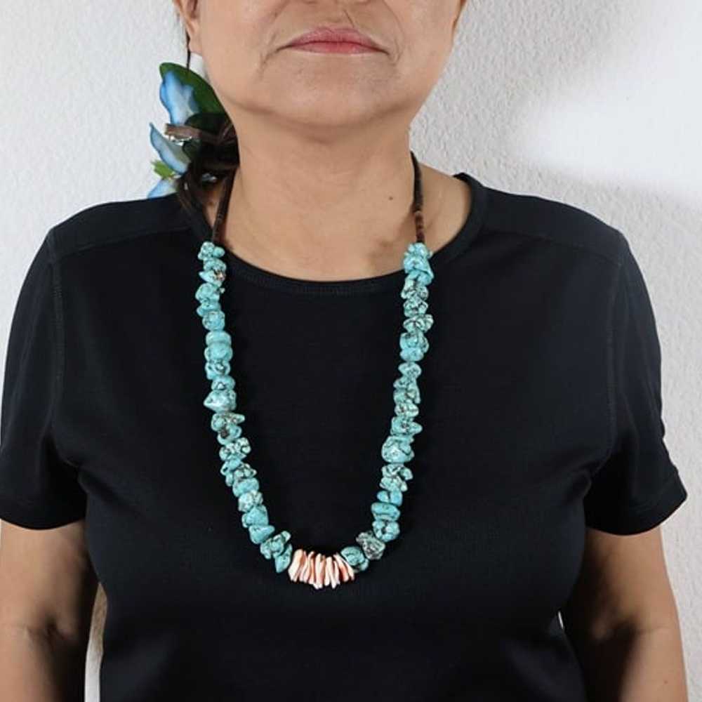 Authentic Vintage Native American Turquoise Neckl… - image 8