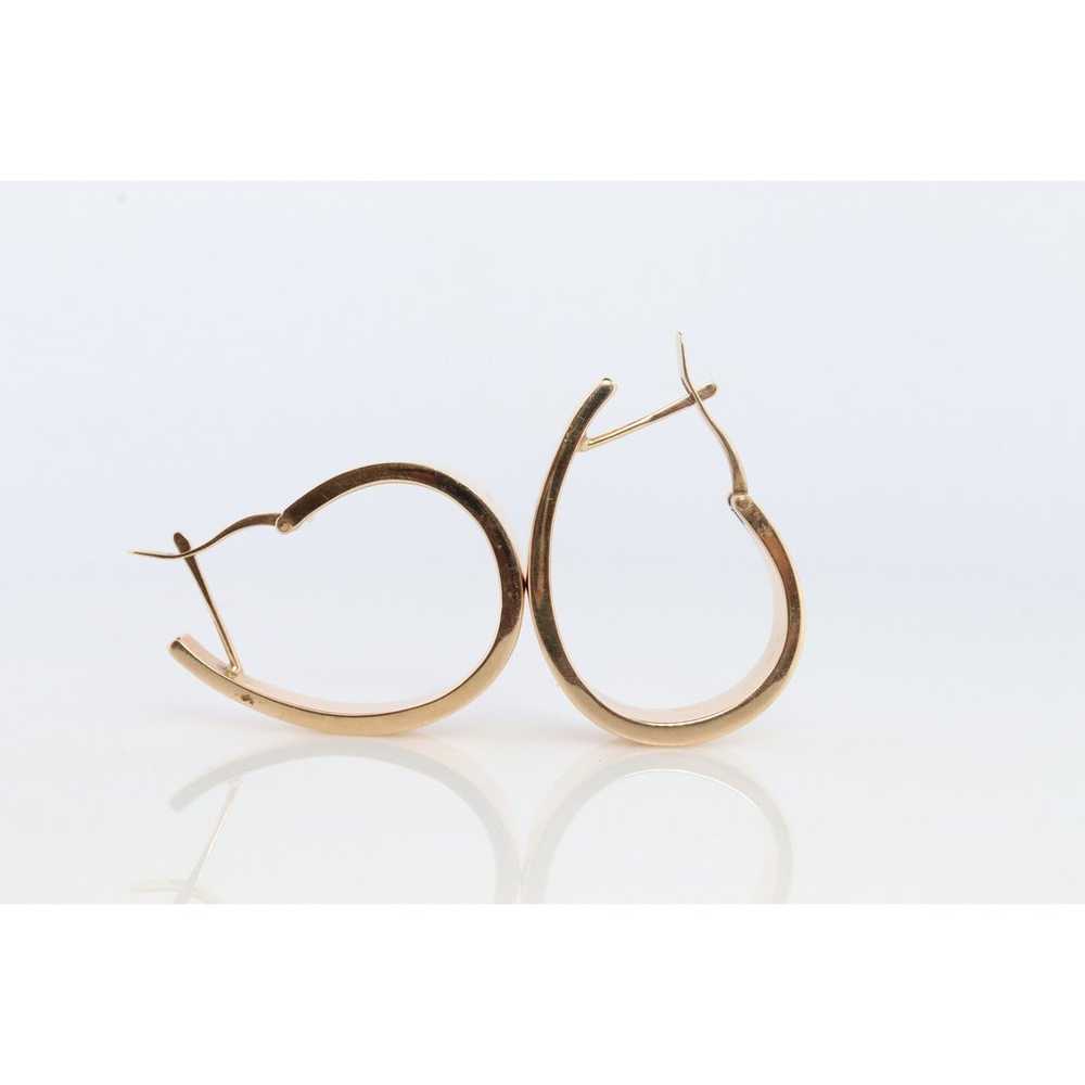 14k Gold J HOOP Earrings. Vintage Andrea Candela … - image 1