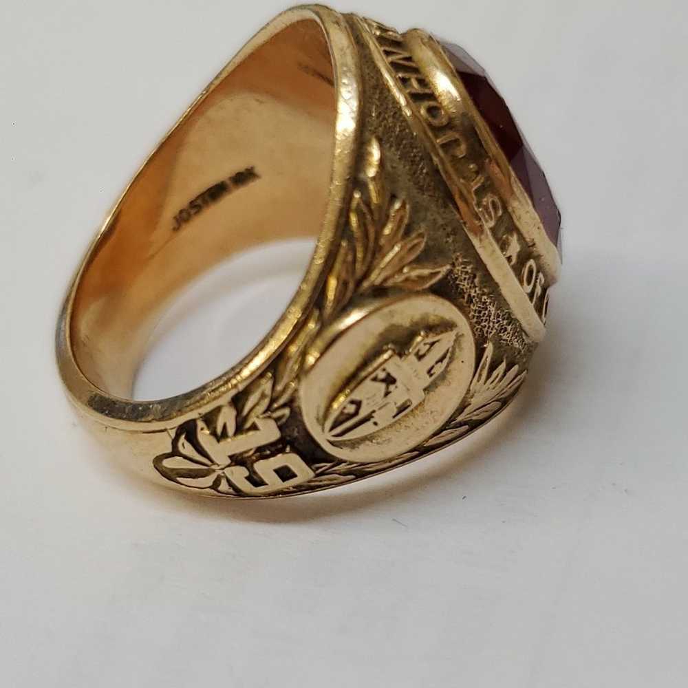 1957 vintage 10kt Gold  college Ring, 12.5gr - image 3