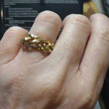 14K vintage puzzle ring - image 1