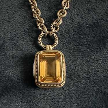 Vintage Effy citrine necklace - image 1