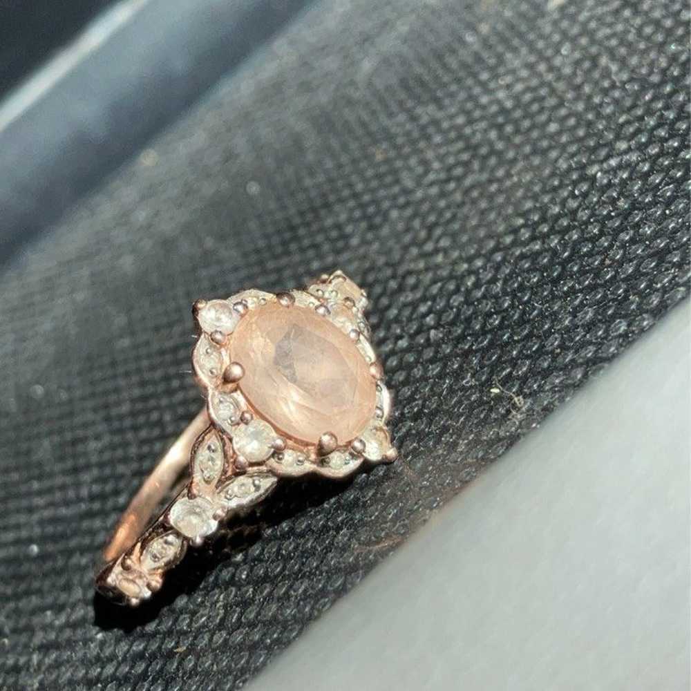 Morganite/diamond/white sapphire ring - image 6