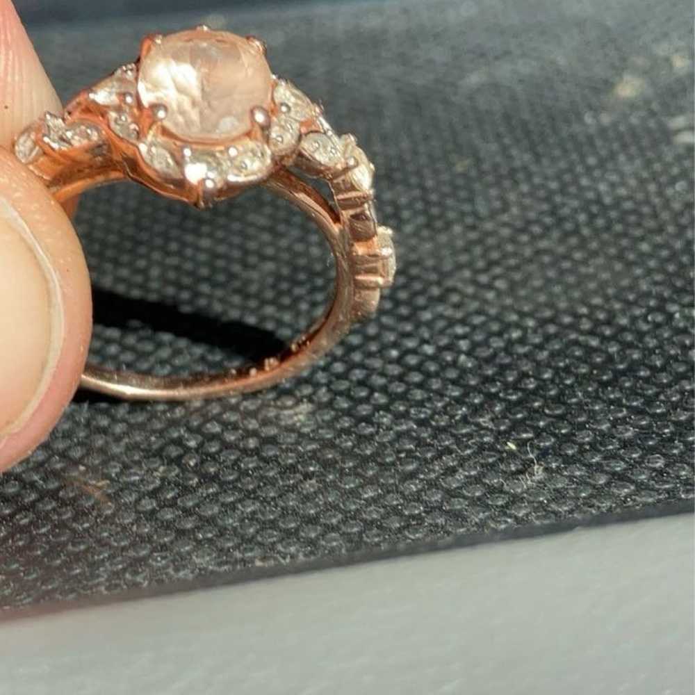 Morganite/diamond/white sapphire ring - image 8