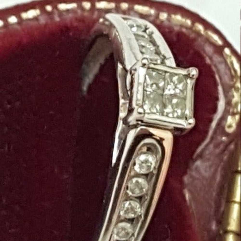 Estate Vintage 14k White Gold  .55ctw Diamond Ring - image 2