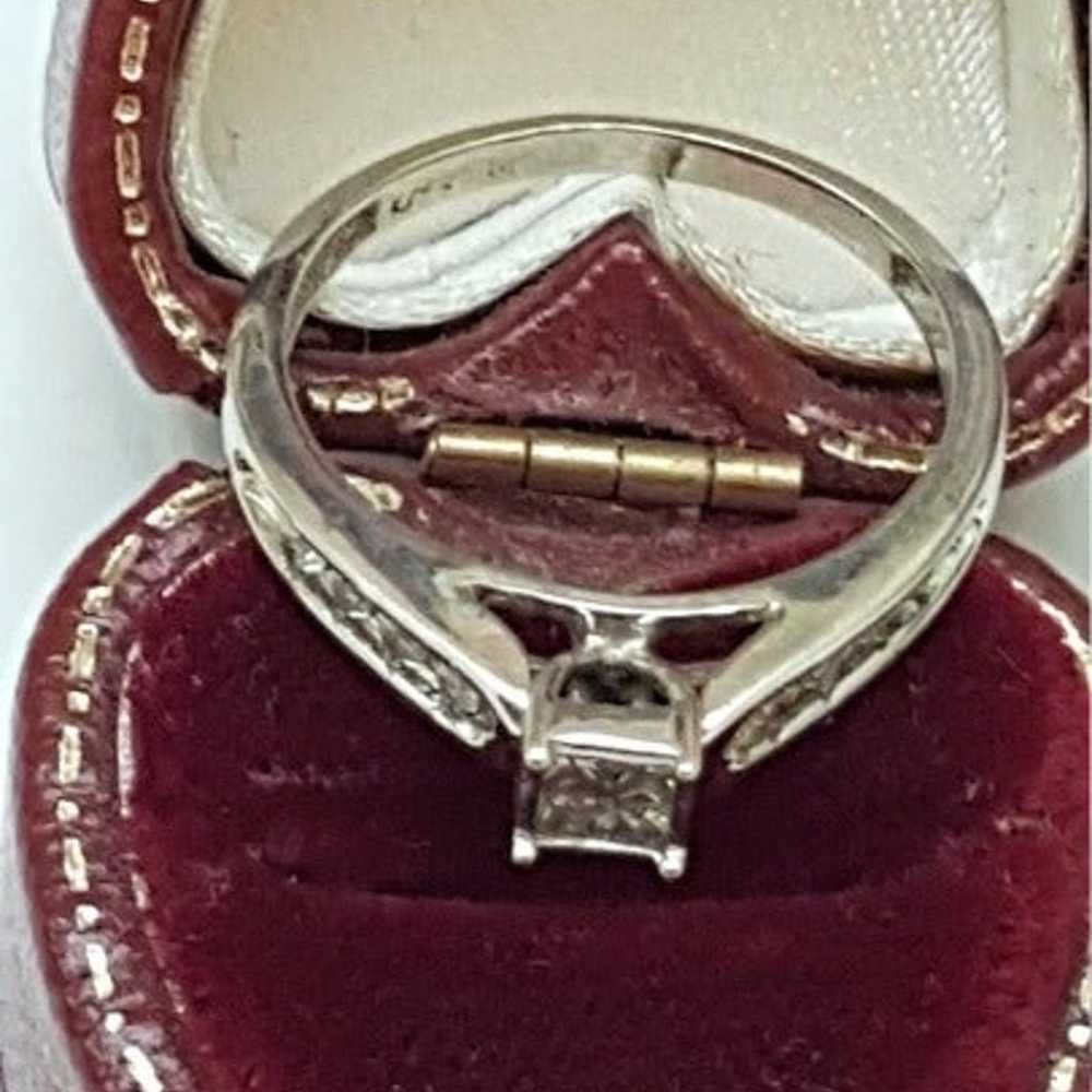 Estate Vintage 14k White Gold  .55ctw Diamond Ring - image 3