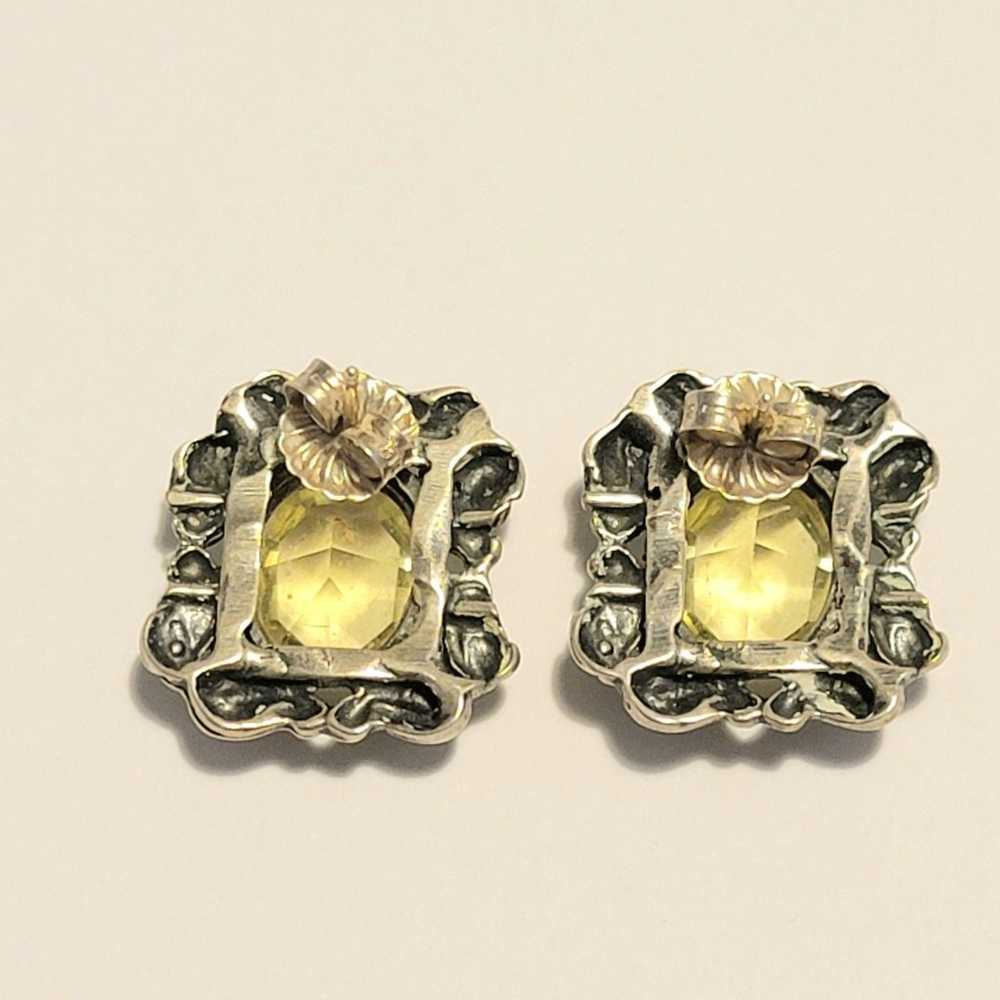 Vintage Cini Natural Yellow Stones Set. .925 Ster… - image 10