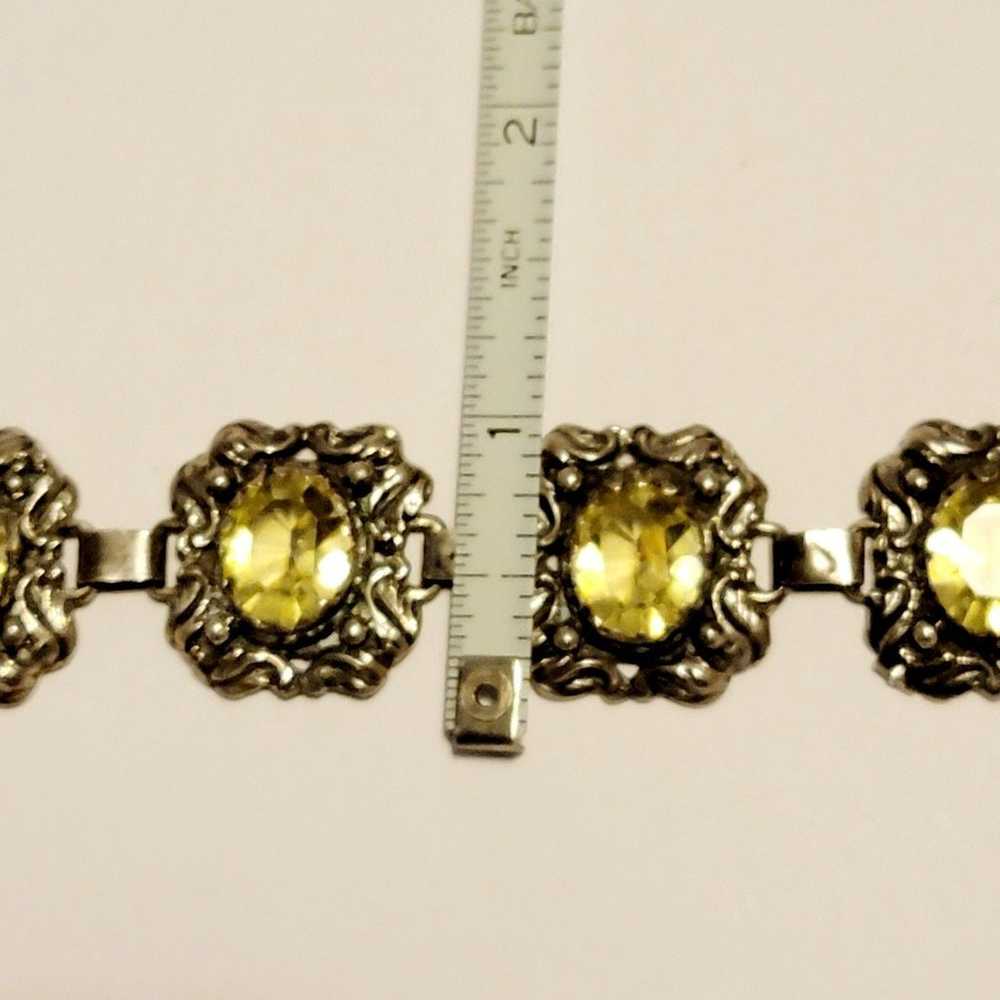 Vintage Cini Natural Yellow Stones Set. .925 Ster… - image 11