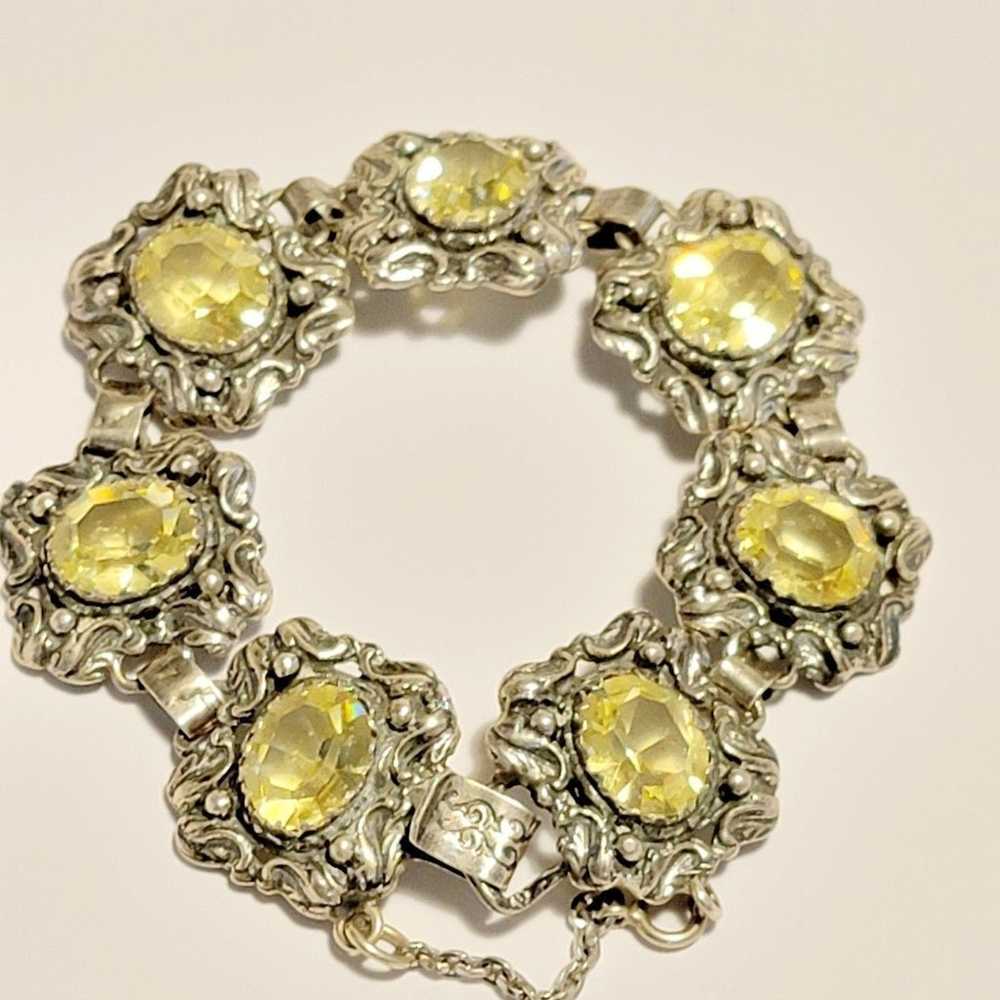 Vintage Cini Natural Yellow Stones Set. .925 Ster… - image 6