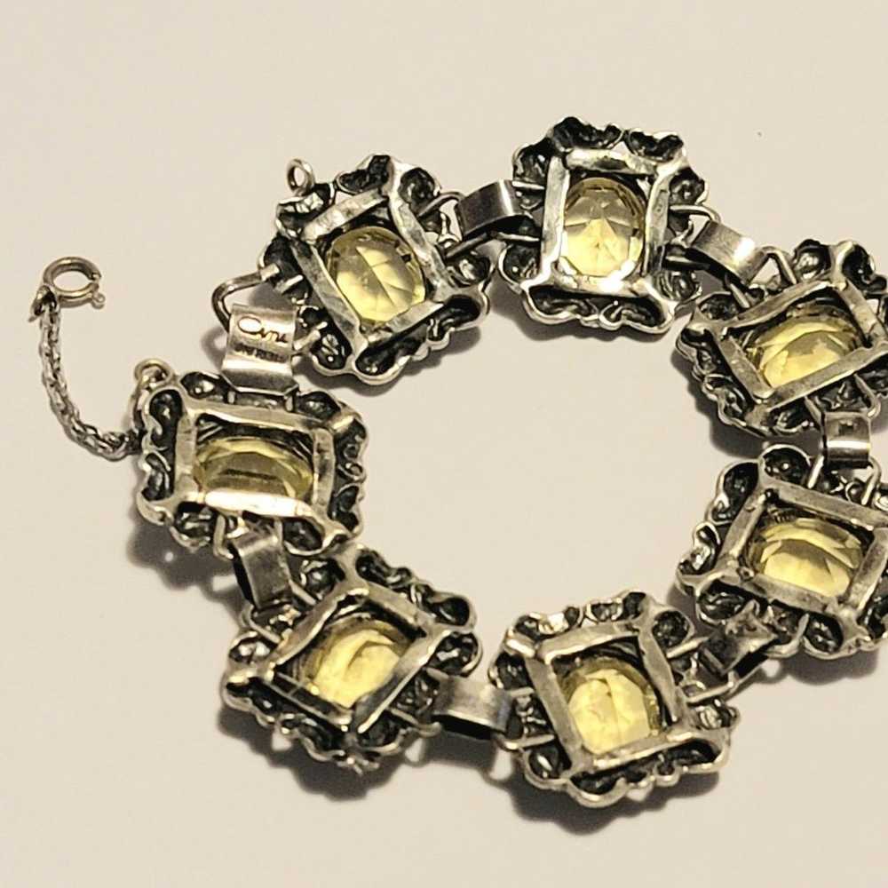 Vintage Cini Natural Yellow Stones Set. .925 Ster… - image 7