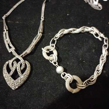 David yurman 925 sterling bracelet & 925 marcasit… - image 1