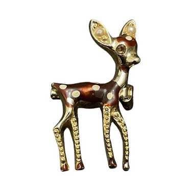 Brooch Signed Chanel Novelty Co Reinad popular Baby Deer Figural Pin Gold VTG Rare Bold