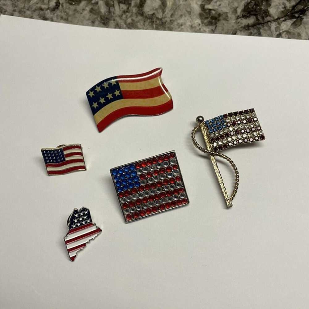 Lot Of 5 Vintage - Modern Brooch Pins Patriotic A… - image 1