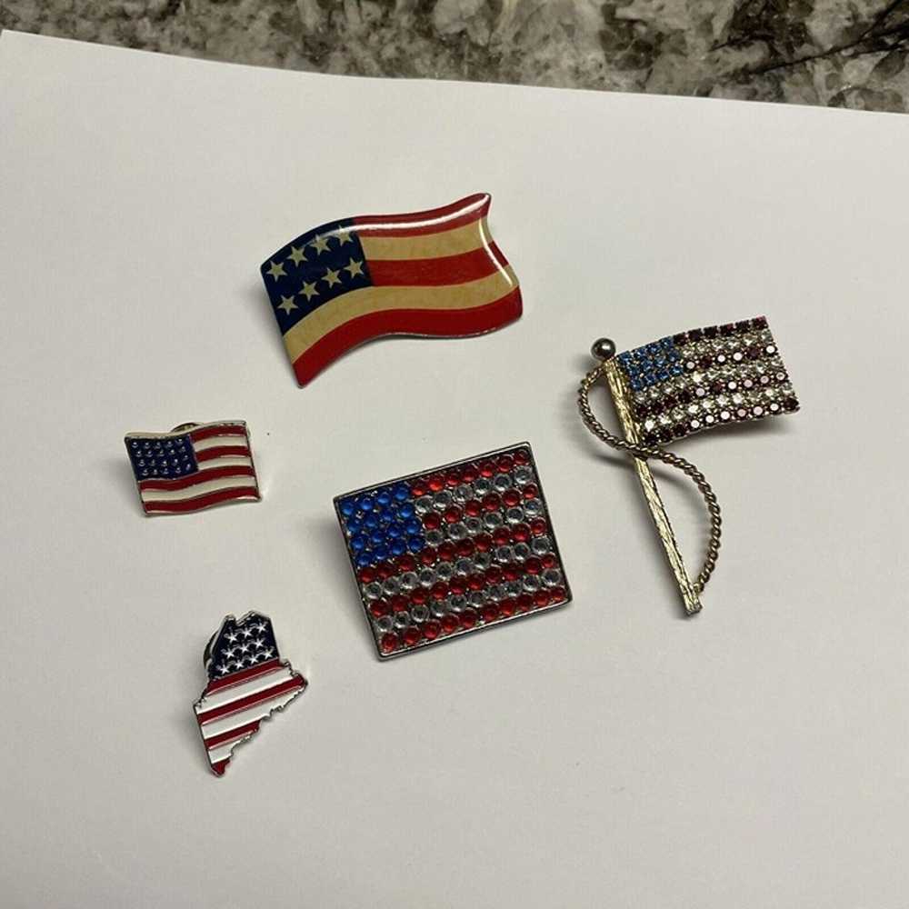 Lot Of 5 Vintage - Modern Brooch Pins Patriotic A… - image 2