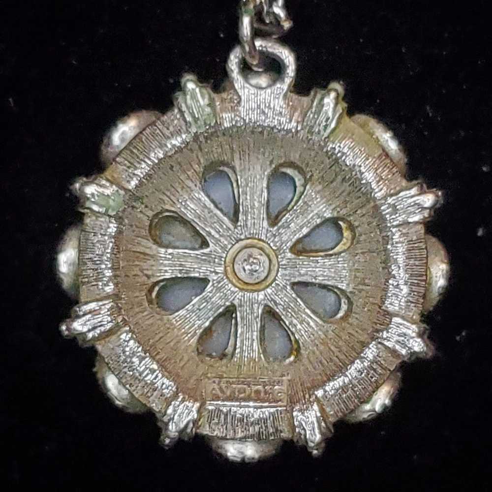 Vintage 1974 Avon Moon Magic Silvertone Pendant - image 3