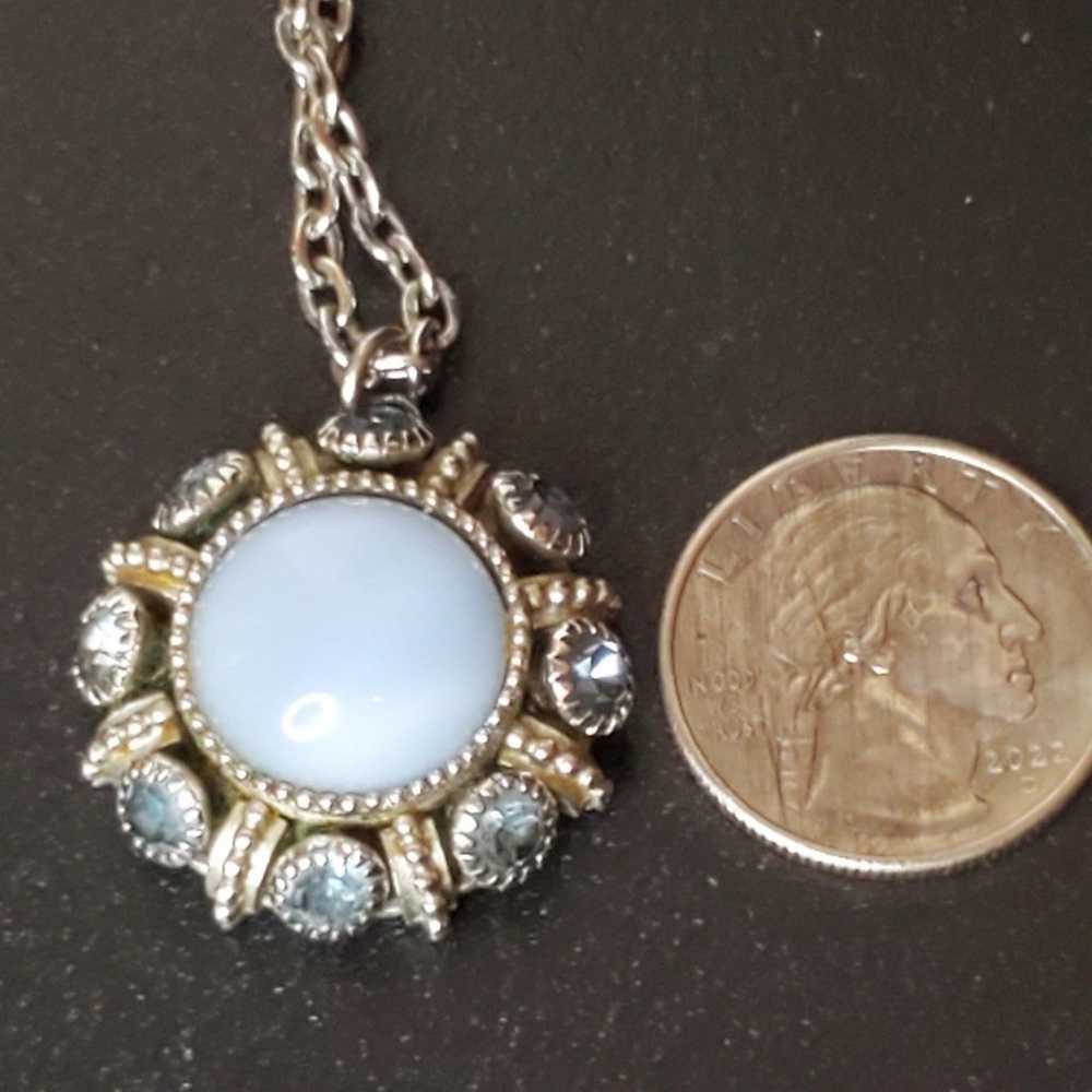 Vintage 1974 Avon Moon Magic Silvertone Pendant - image 5