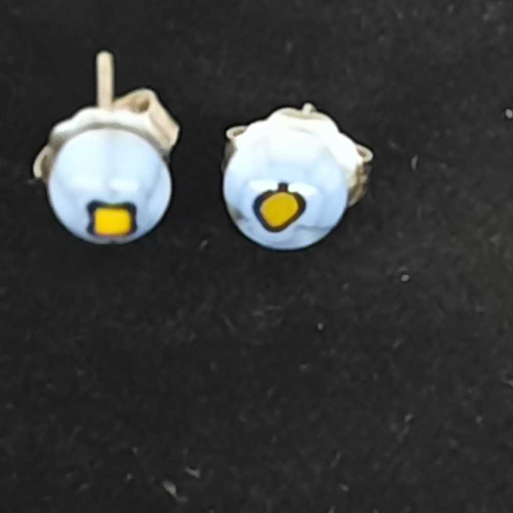 Vintage Murano glass stud earrings A12 - image 5