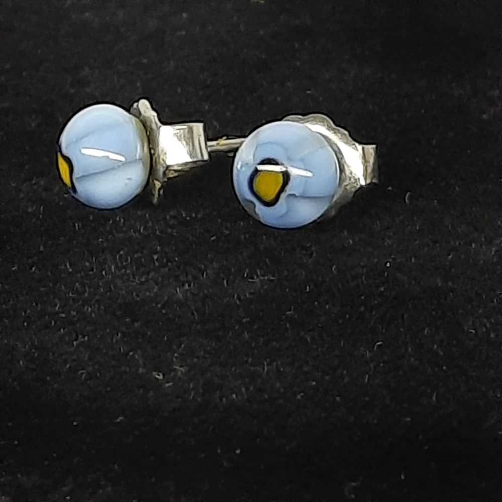 Vintage Murano glass stud earrings A12 - image 6