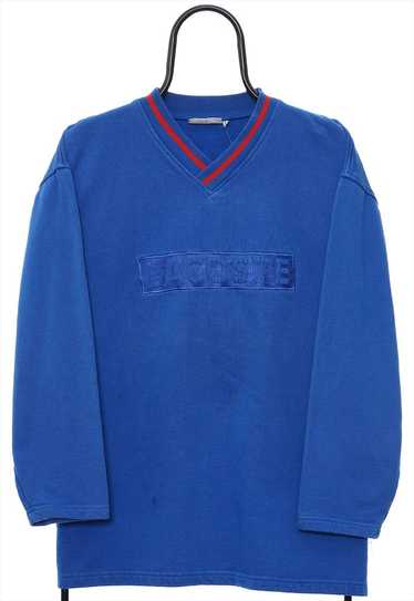 Vintage Chemise Lacoste Spellout Blue Sweatshirt M