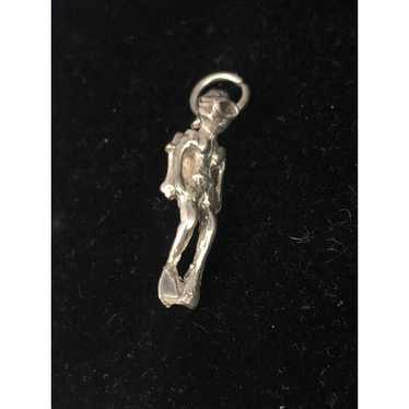 Vintage Sterling Silver 925 SCUBA DIVER Charm - image 1