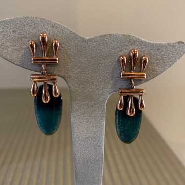 Vtg Copper Earrings - image 1