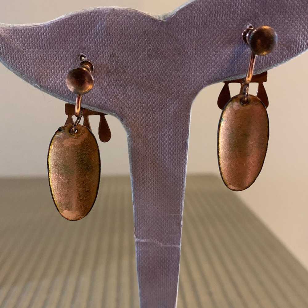 Vtg Copper Earrings - image 2