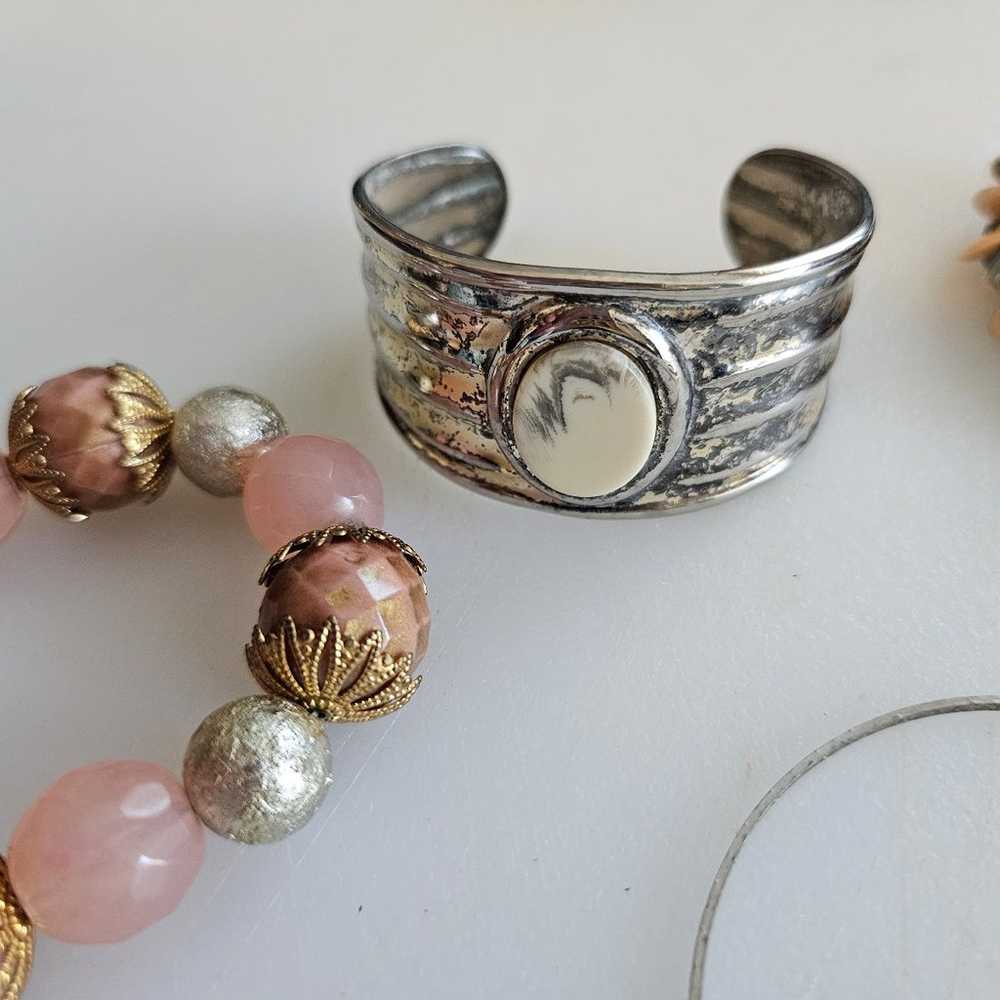 Bundle of 5 Vintage Bracelets 70s 80s - image 6