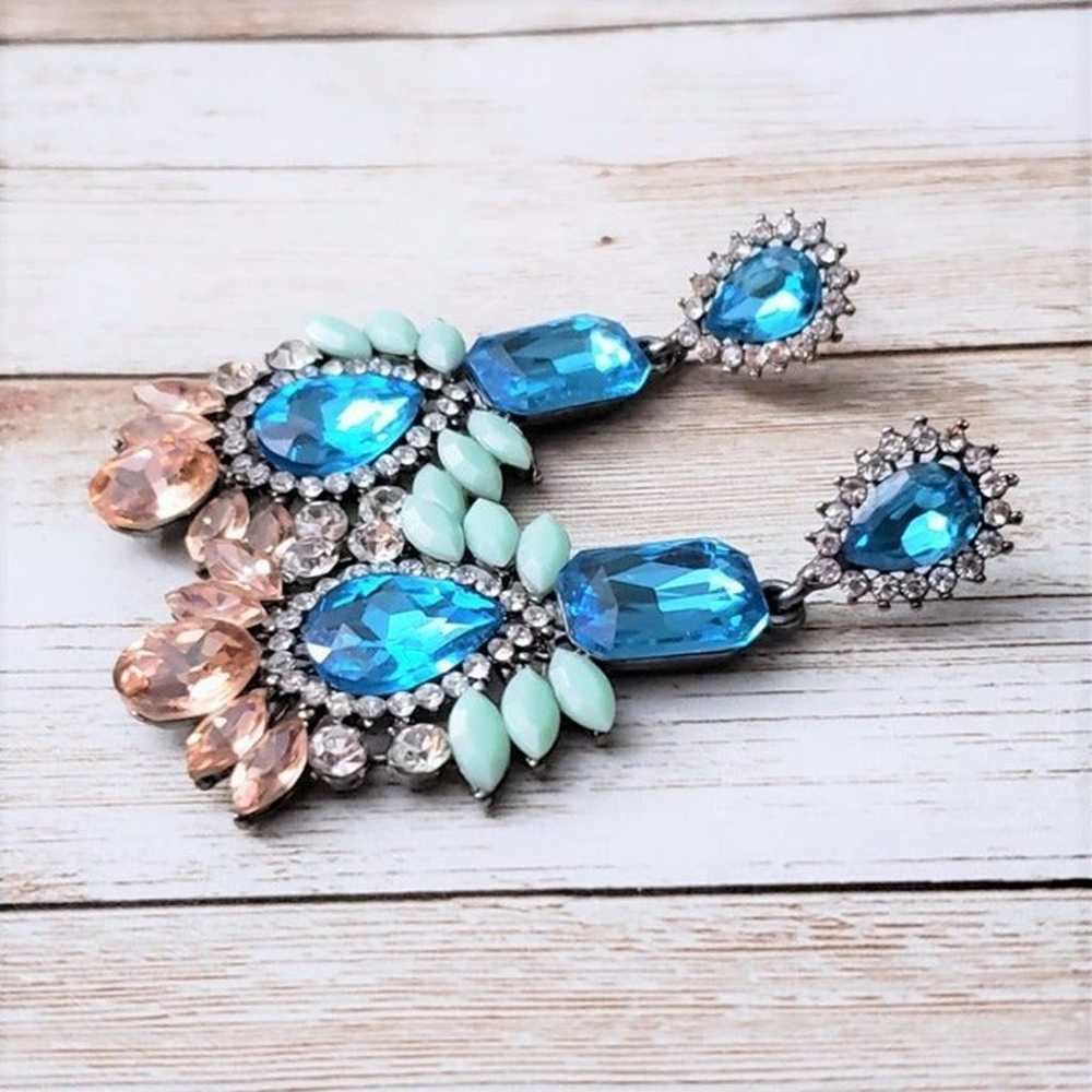 Vintage Earrings for Pierced Ears - Statement Gem… - image 3