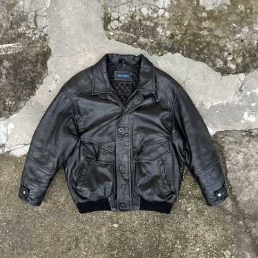 Leather × Leather Jacket × Vintage Vintage Genuin… - image 1