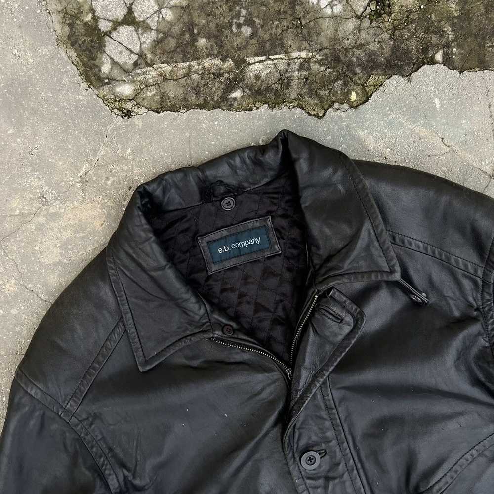 Leather × Leather Jacket × Vintage Vintage Genuin… - image 3