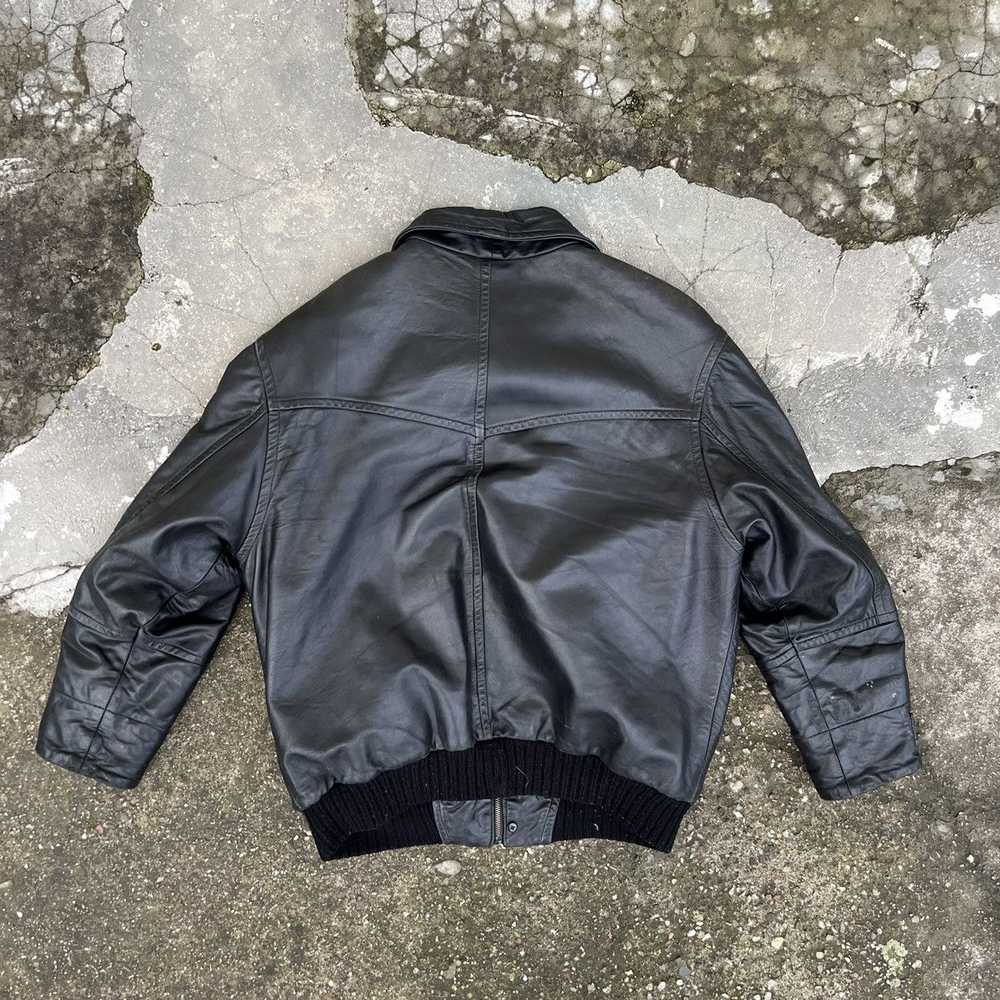 Leather × Leather Jacket × Vintage Vintage Genuin… - image 4