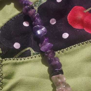 Vintage Amethyst Chip Necklace - image 1