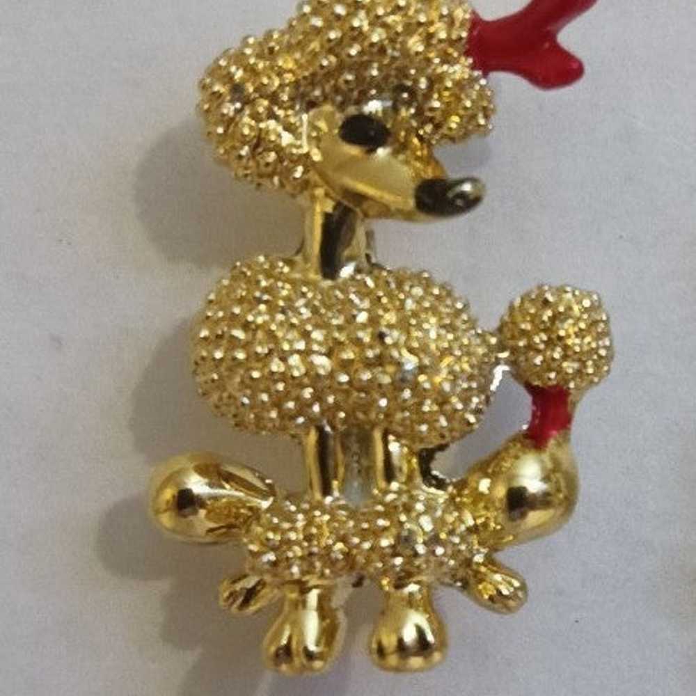 Vintage pin poodle Brooch - image 1