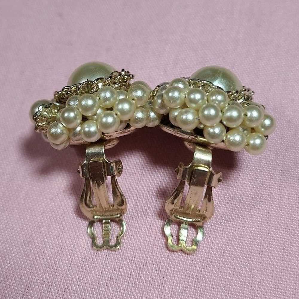 FAUX PEARL Earrings Vintage - image 3