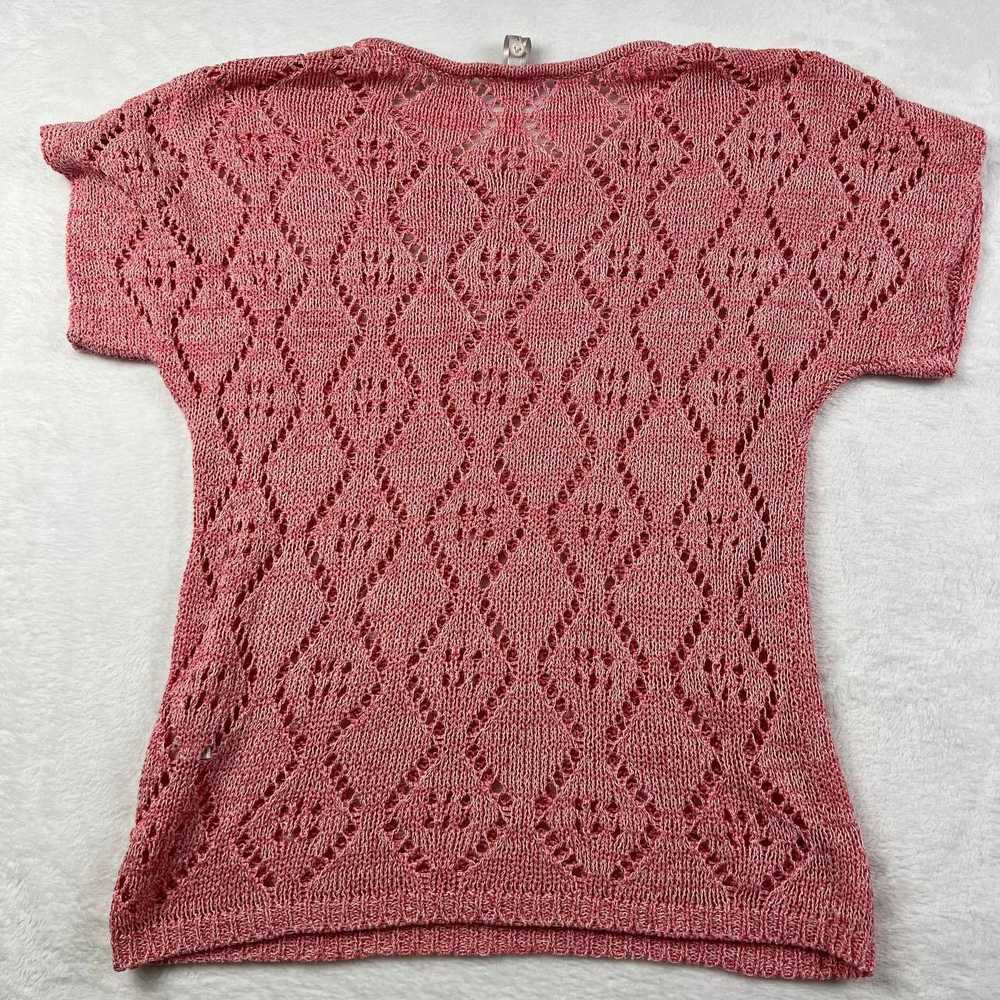 Other Leo & Nicole Medium Crochet Blouse Pink Wom… - image 2