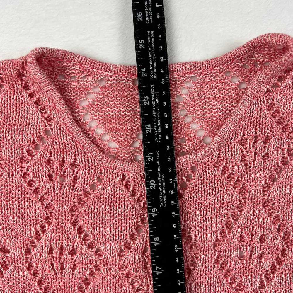 Other Leo & Nicole Medium Crochet Blouse Pink Wom… - image 3