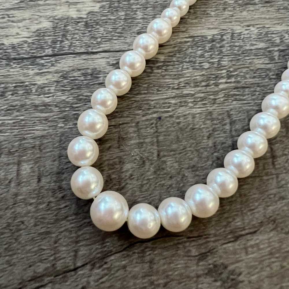 Vintage Napier White Faux Pearl Necklace - image 2