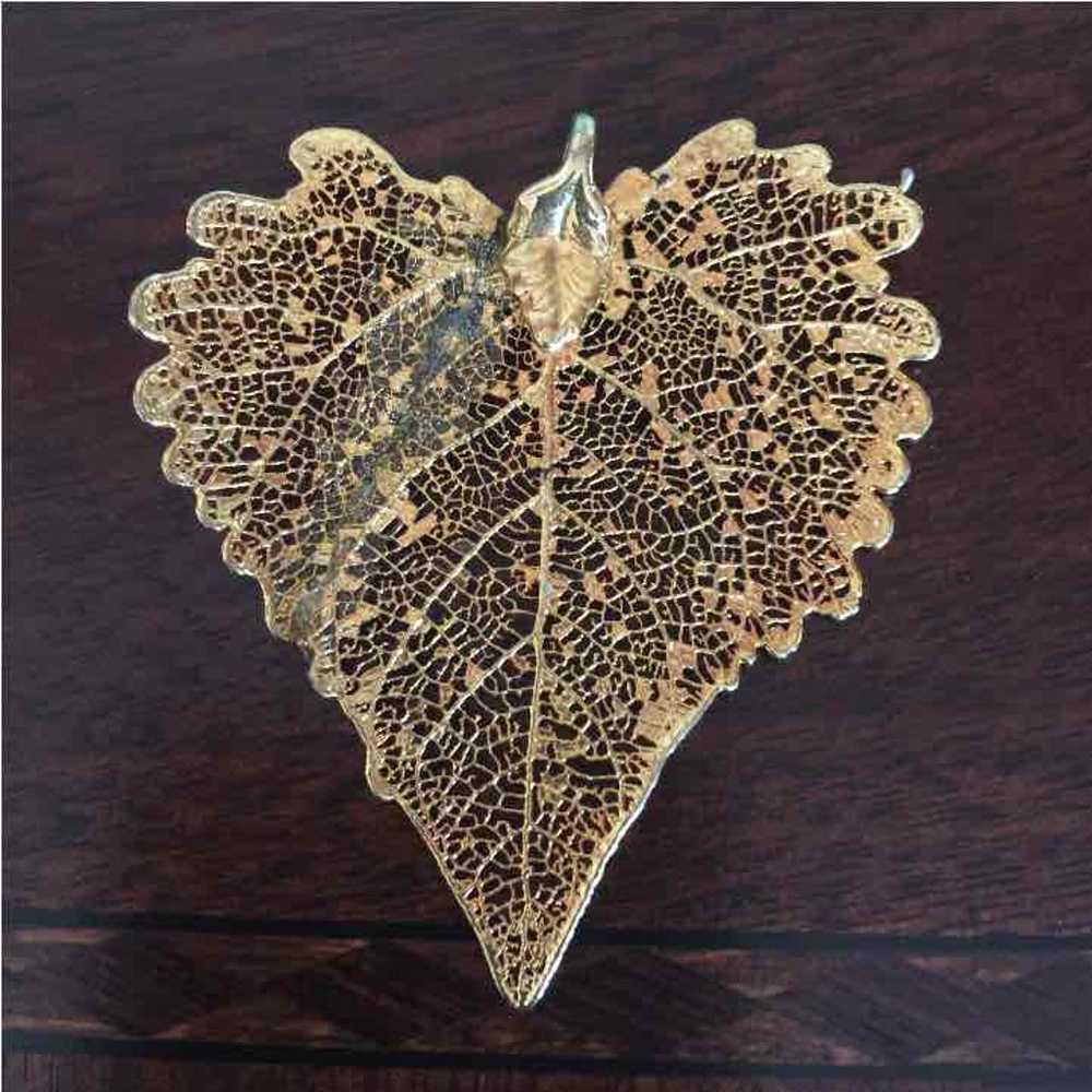 14 kt gold plated leaf - image 2